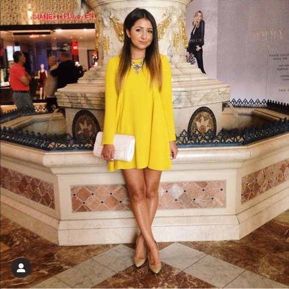 Zara Dresses & Skirts - Yellow mini dress